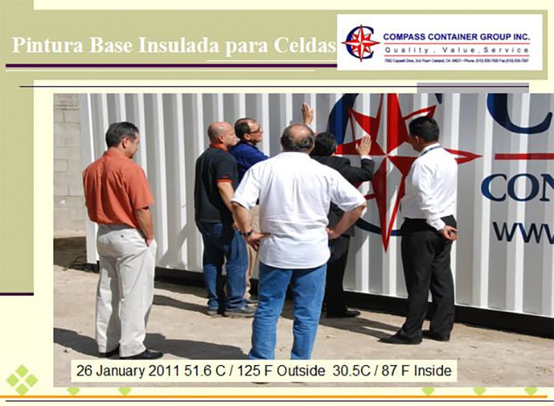 Super Therm reduces heat on containers in El Salvador