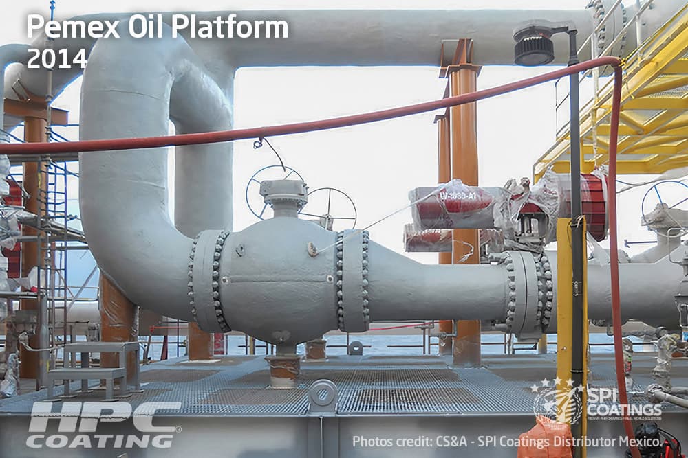 Keeping the heat in: HPC® Coating was applied to 550°C steam pipes at a refinery for Gazprom, Russia’s largest LPG energy supplier